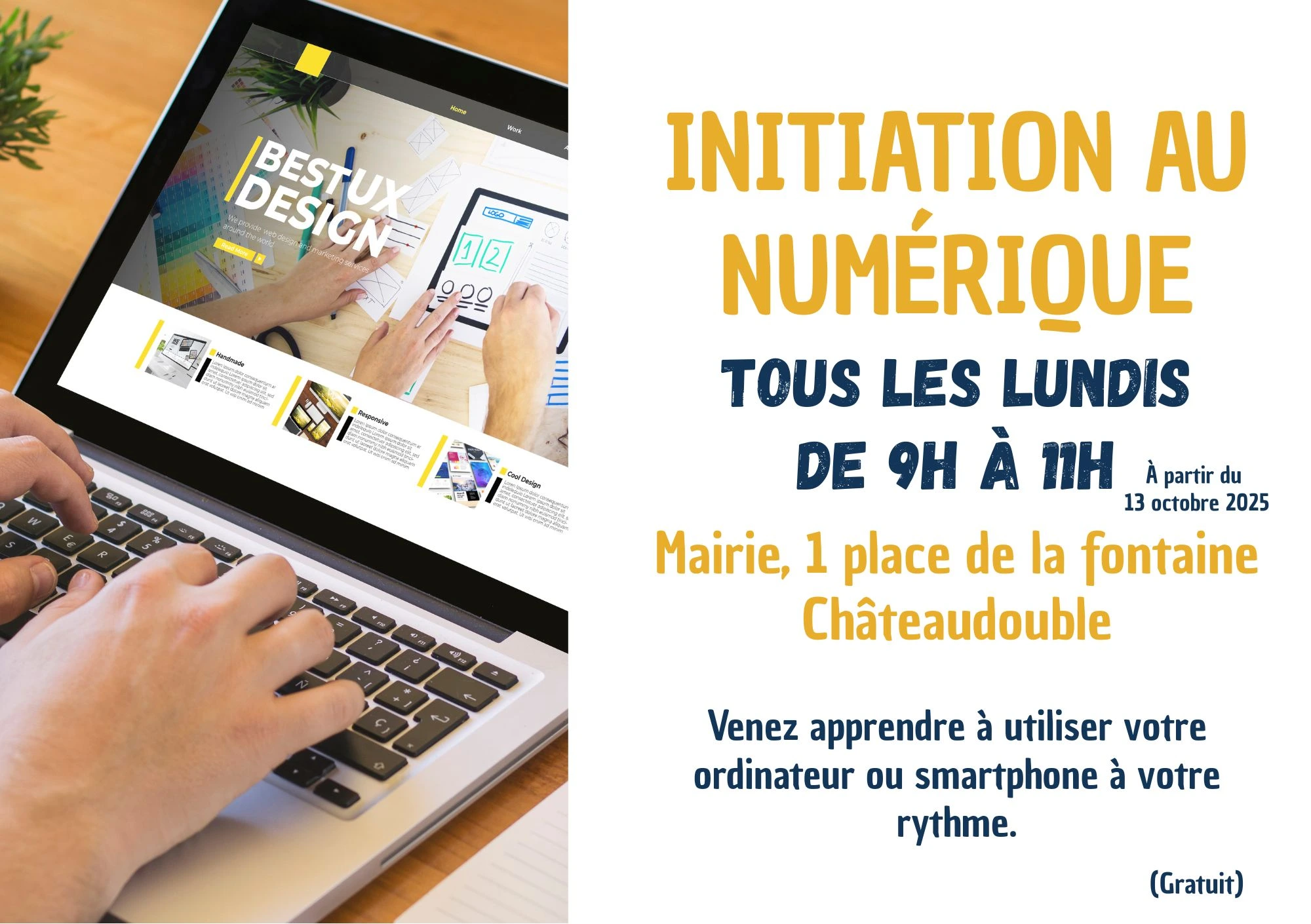 affiche ateliers numériques