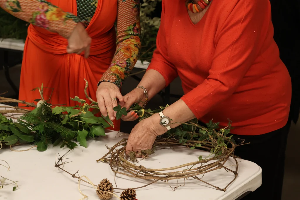 Atelier couronne végétale de noël