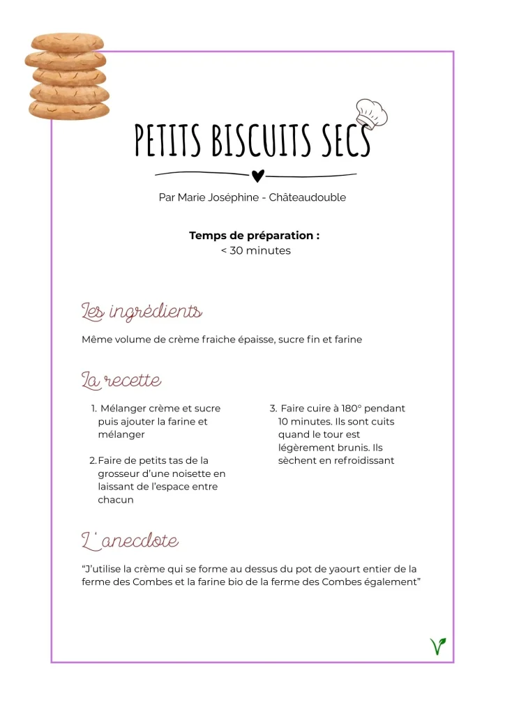 Petits biscuits secs