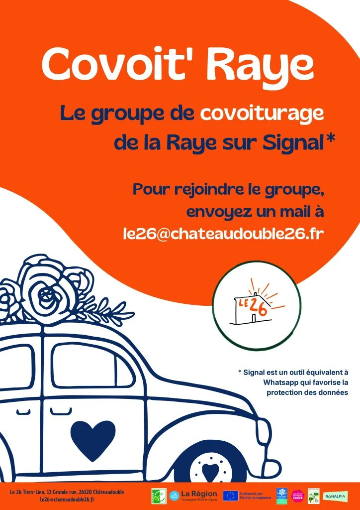 Affiche covoiturage de la Raye
